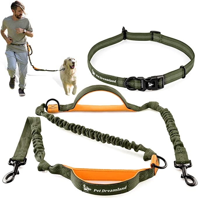 Pet Dreamland Hands Free Dog Leash for Running, Walking, Hiking - Large Dog (35-150 lb